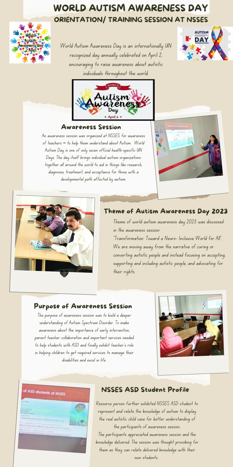 AUTISM AWARENESS DAY SESSION AT NSSES Flyer