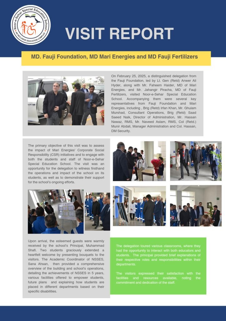 Impactful Visit by MDs of Fauji Foundation, Mari Energies, and Fauji Fertilizers to NSSES