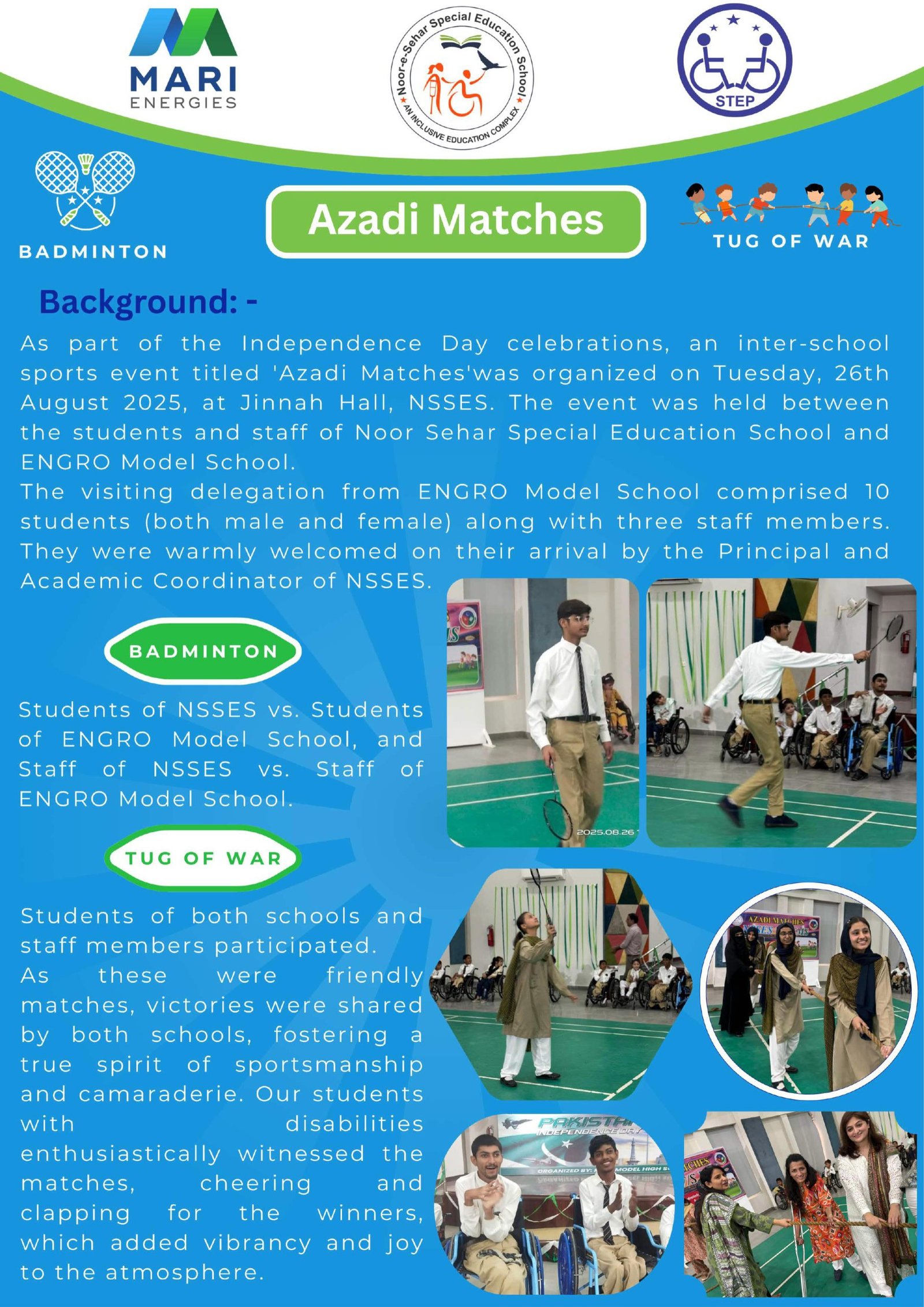 Report on Azadi Matches